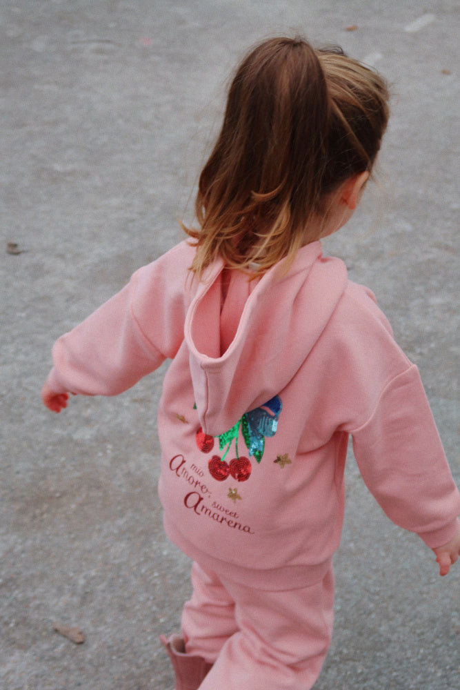 LOU SEQUIN SWEAT ZIP HOOD OCS