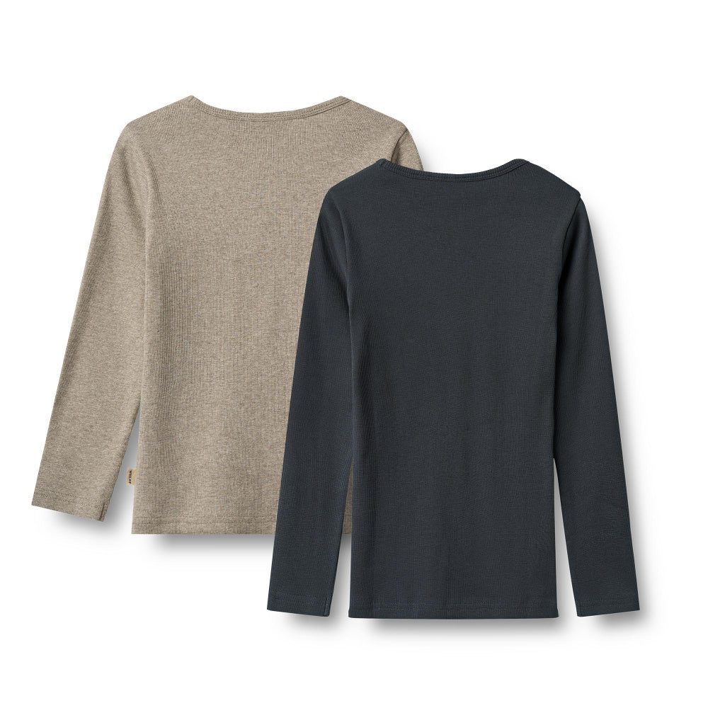 2pk Rib T-shirt L/S Stig
