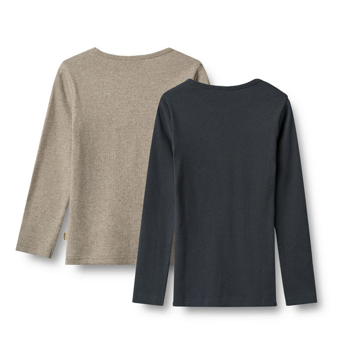 2pk Rib T-shirt L/S Stig