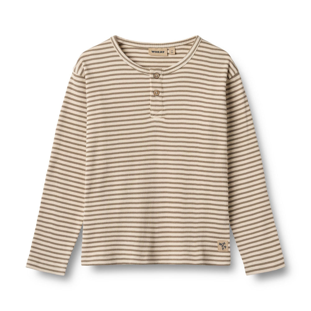 T-shirt L/S Morris (Stone stripe)