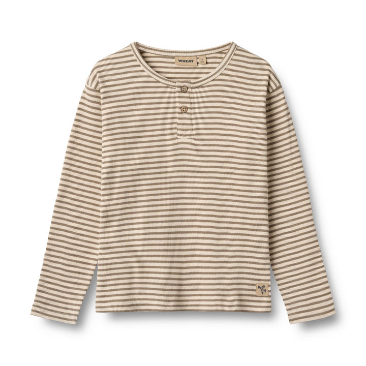 T-shirt L/S Morris (Stone stripe)