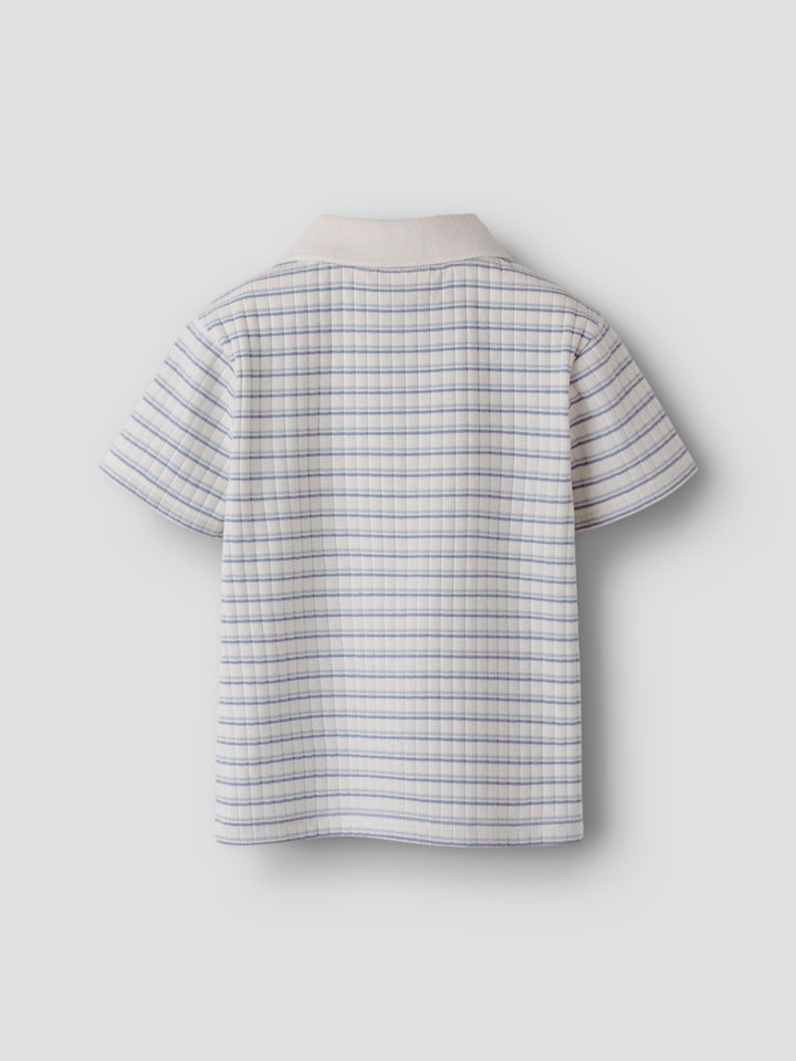 Lil’Atelier polo Haldur – Coconut Milk Dusty Blue