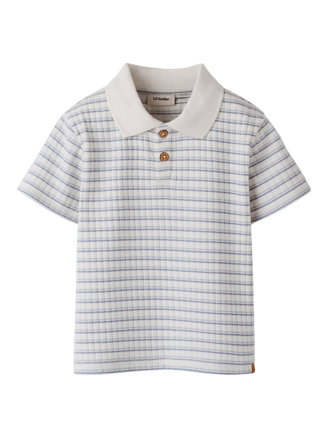 Lil’Atelier polo Haldur – Coconut Milk Dusty Blue