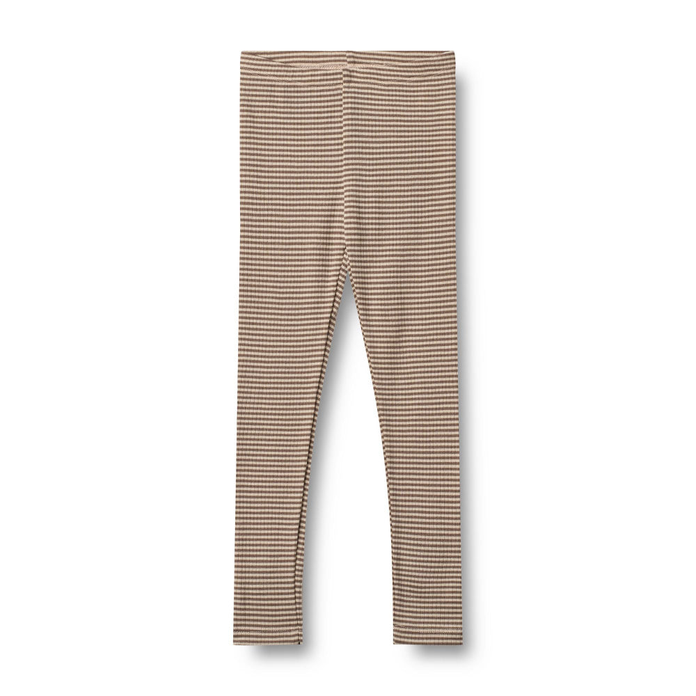 Wool Leggings Agi (Brown stripe)