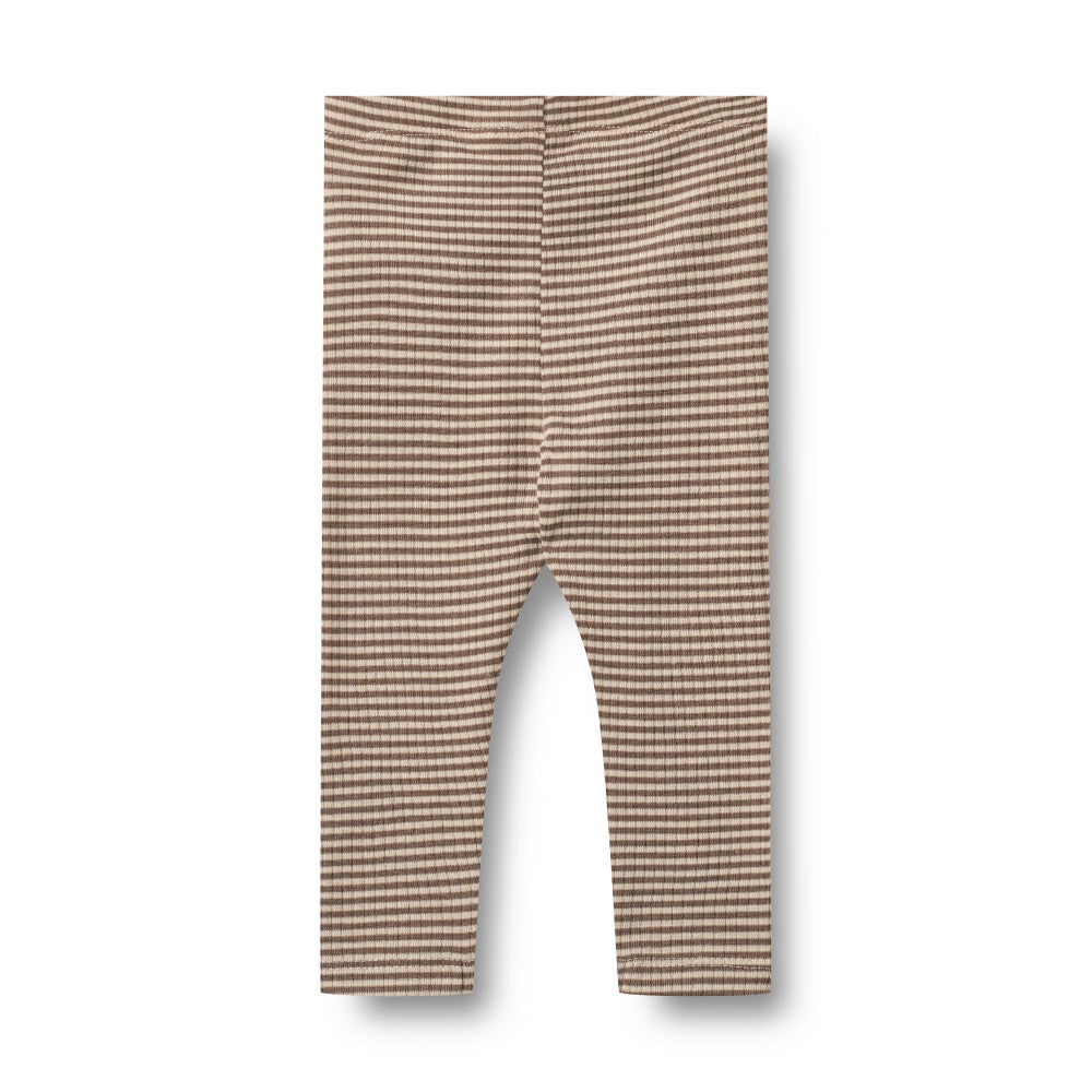 Wool Leggings Agi (brown stripes)