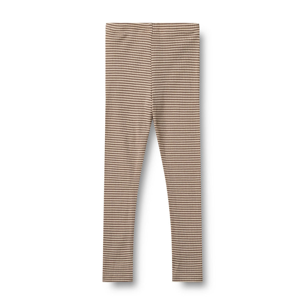 Wool Leggings Agi (Brown stripe)