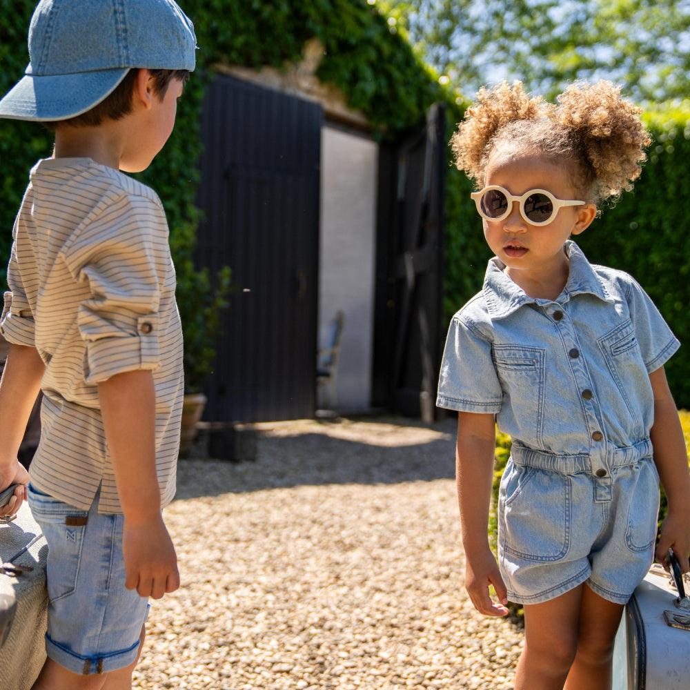 Koko Noko Jeans jumpsuit med korte ermer og ben