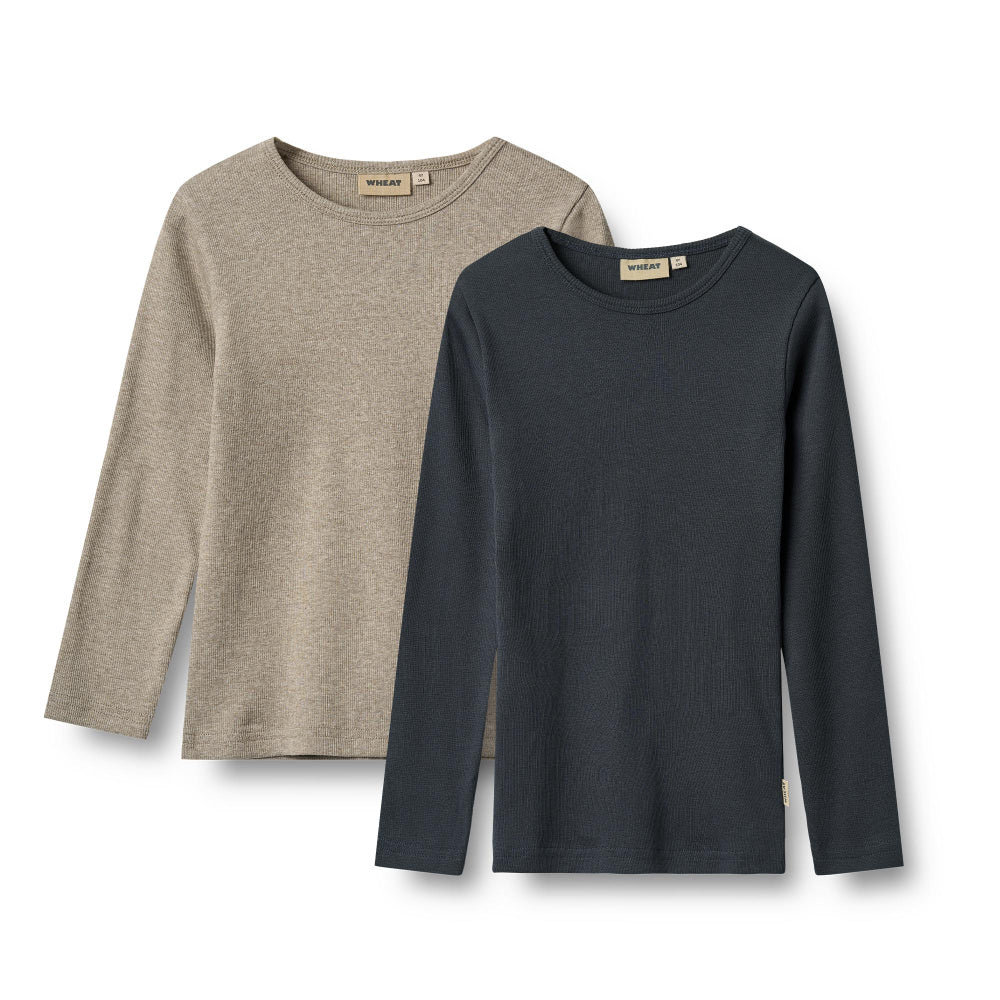 2pk Rib T-shirt L/S Stig