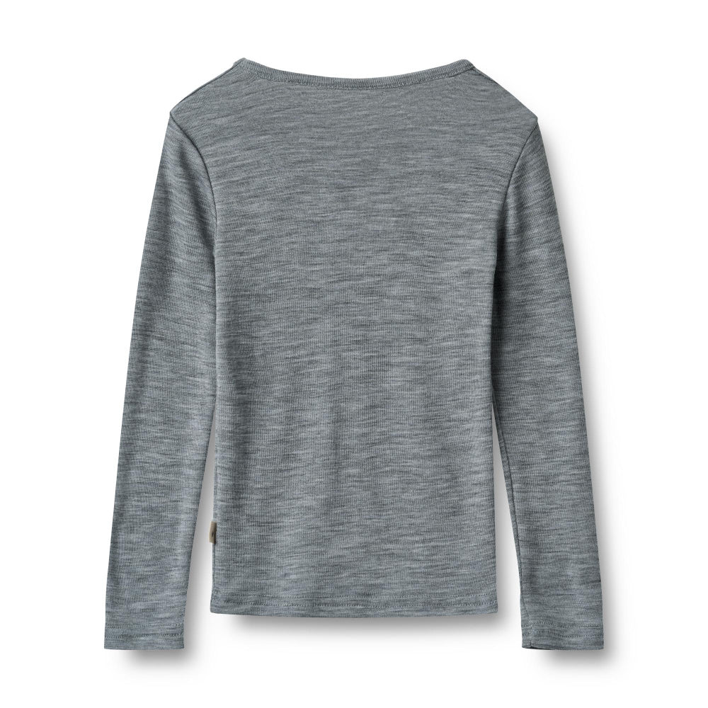 Wool T-Shirt L/S Alfie (Grey)