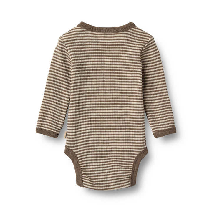 Wool Body L/S Lucca (Brown stripe)