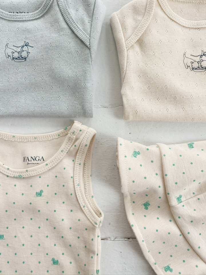Fanga Fontana by Konges Sløjd – 2-pakning body Perla – Buttercream/Pearl Blue