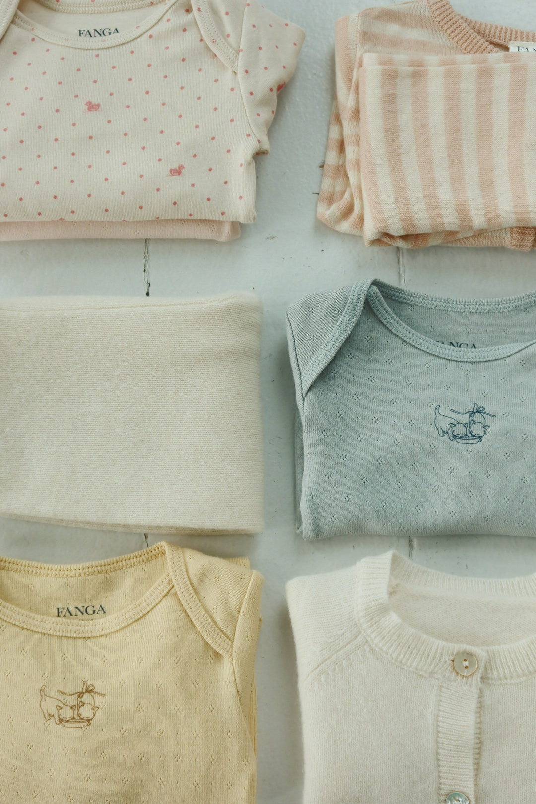Fanga Fontana by Konges Sløjd – 2-pakning body Perla – Buttercream/Pearl Blue