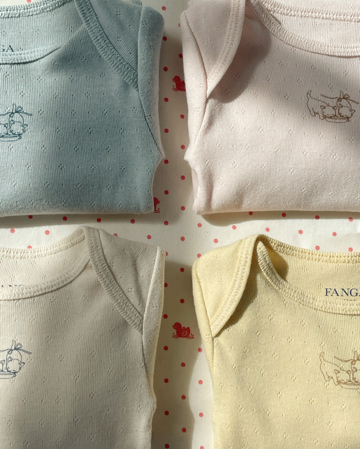 Fanga Fontana by Konges Sløjd – 2-pakning body Perla – Buttercream/Pearl Blue
