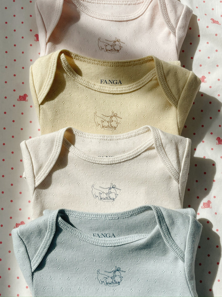 Fanga Fontana by Konges Sløjd – 2-pakning body Perla – Banana Crepe/Creole Pink