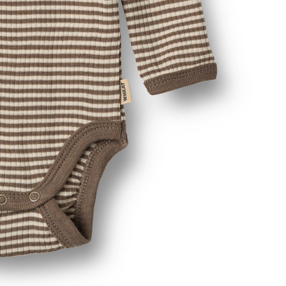 Wool Body L/S Lucca (Brown stripe)