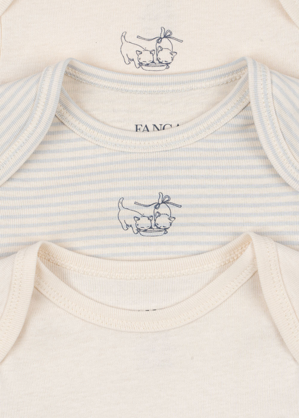 Fanga Fontana by Konges Sløjd – 3-pakning body Fio Stripe – Blue Mix