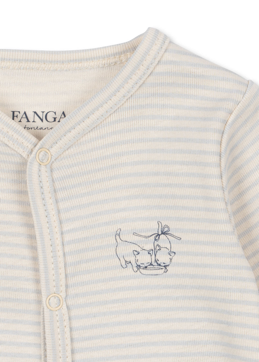 Fanga Fontana by Konges Sløjd – Sparkedress Fio – Tea Stripe Gray Dawn