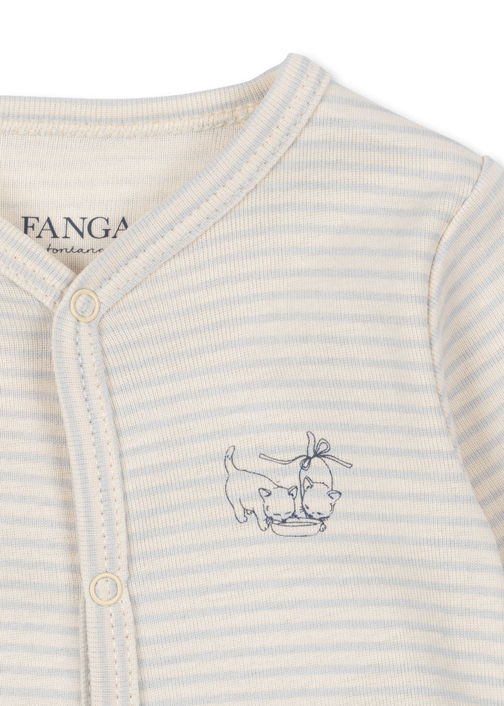 Fanga Fontana by Konges Sløjd – Sparkedress Fio – Tea Stripe Gray Dawn