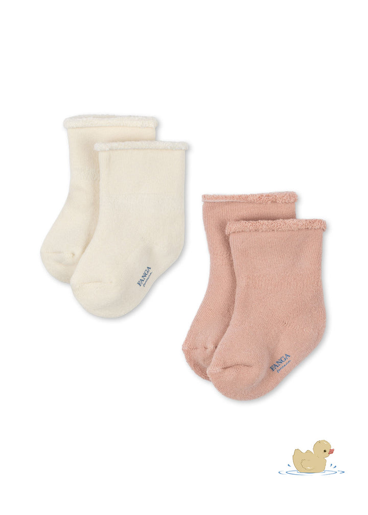 Fanga Fontana by Konges Sløjd – 2-pakning terrysokker Vicino – Cameo Rose