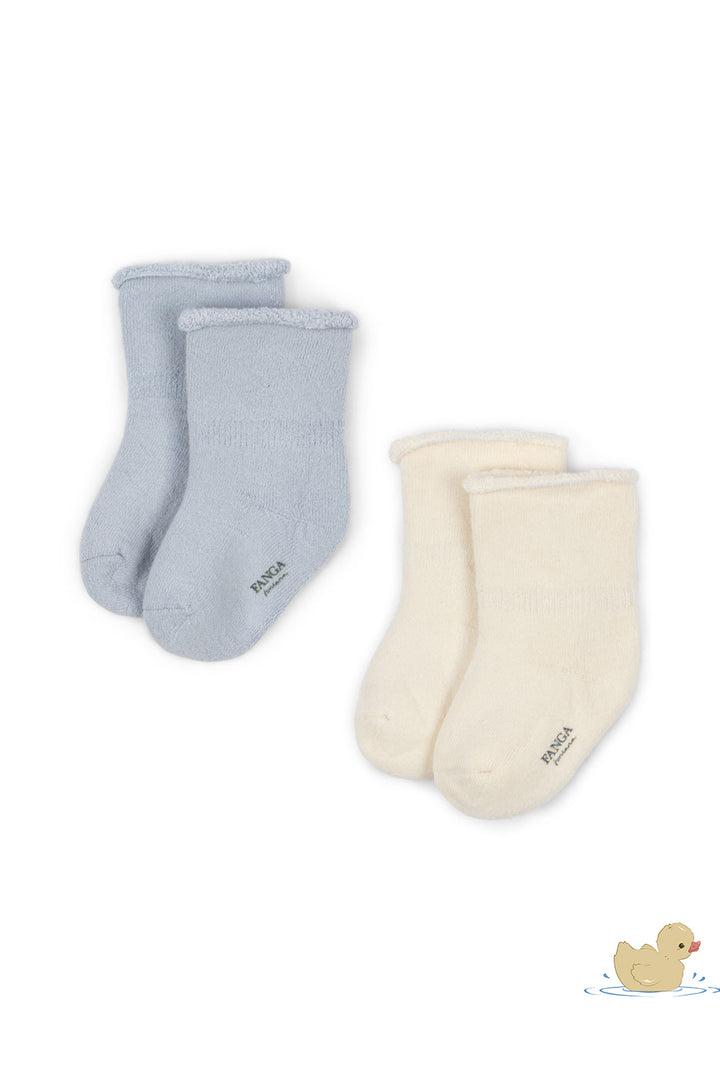 Fanga Fontana by Konges Sløjd – 2-pakning terrysokker Vicino – Gray Dawn