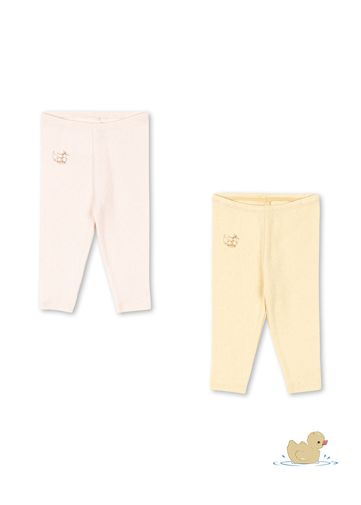 Fanga Fontana by Konges Sløjd – 2-pakning bukse Perla – Banana Crepe/Creole Pink