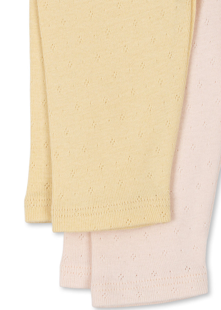 Fanga Fontana by Konges Sløjd – 2-pakning bukse Perla – Banana Crepe/Creole Pink