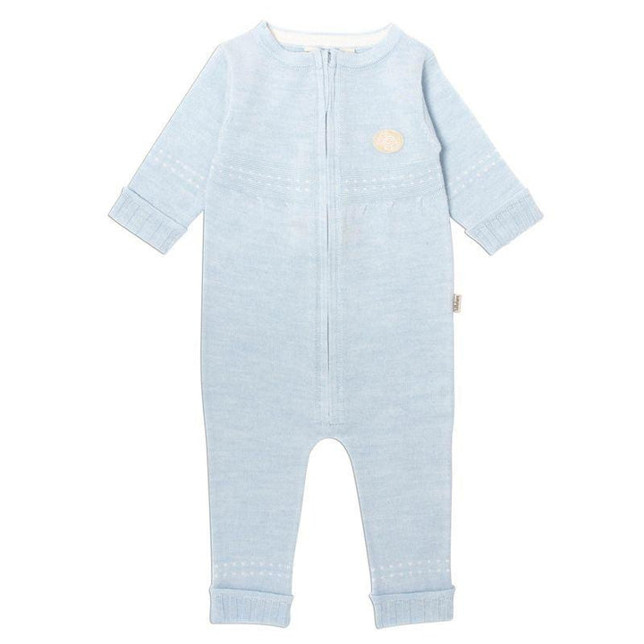Lillelam - Ull heldress baby i merinoull – Himmelblå