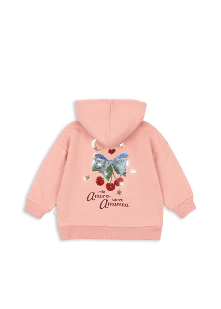 LOU SEQUIN SWEAT ZIP HOOD OCS